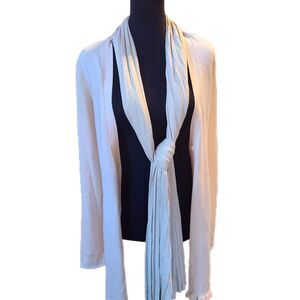 IISLI x Nordstrom NWT $340 Cream & Gold Wool Cardigan & Scarf Set, Size M (6-8)